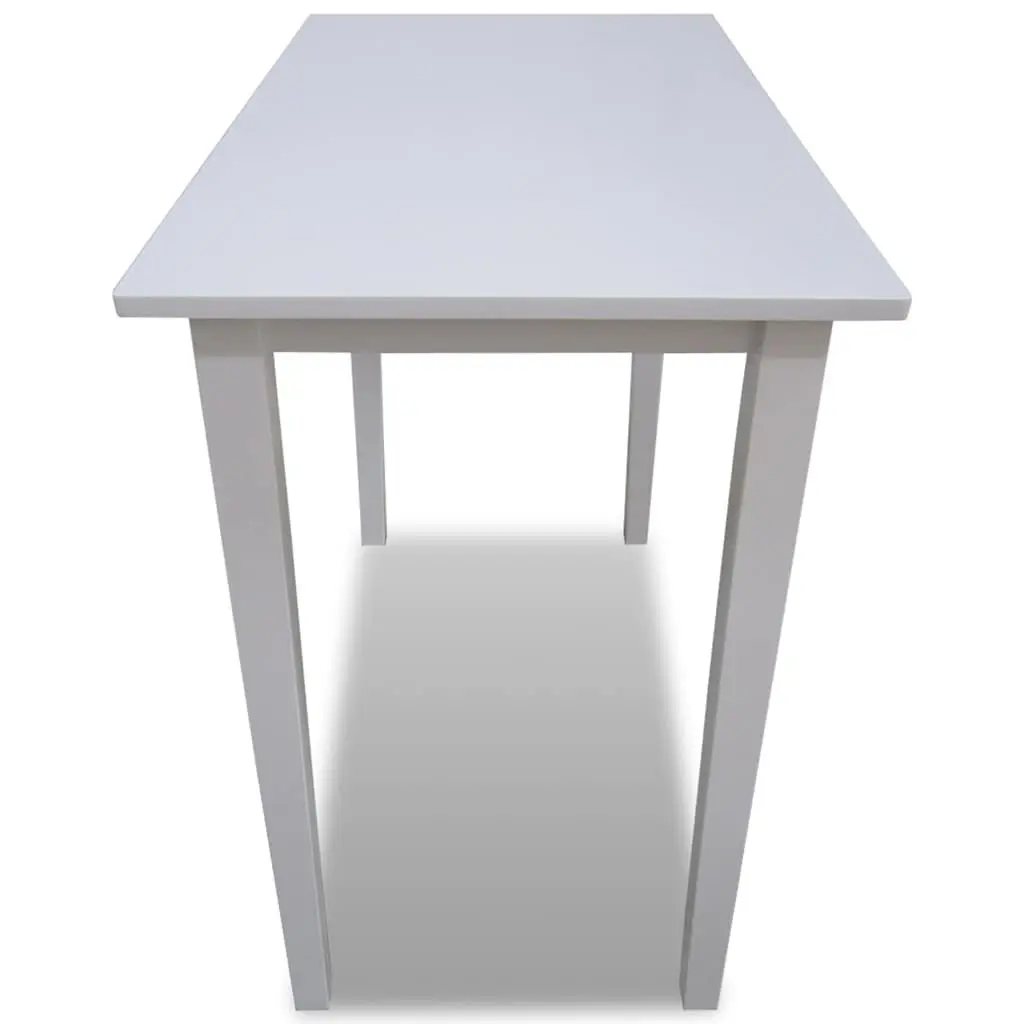 Wooden Bar Table White Kitchen Dining Room Console Tall Accent Furniture