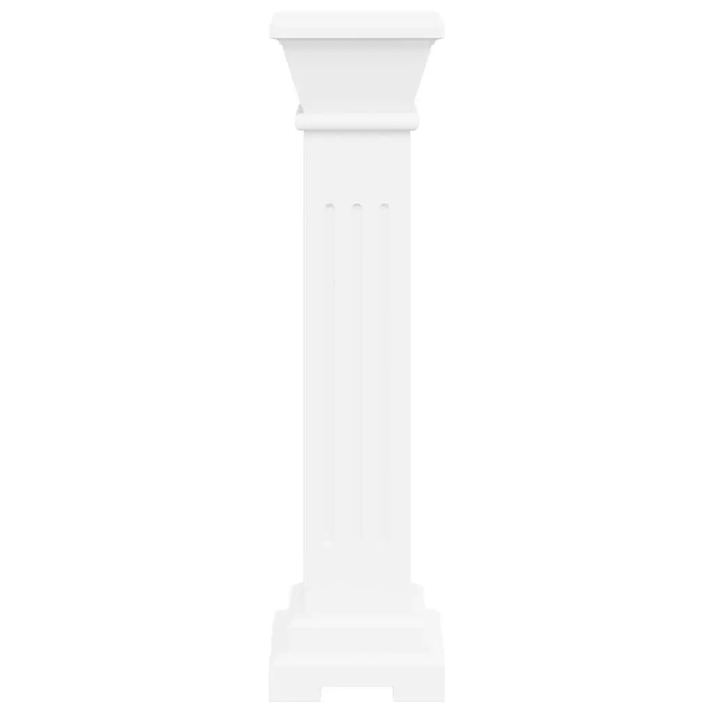 Square Pillar Plant Stand MDF White Display Pedestal for Indoor Outdoor