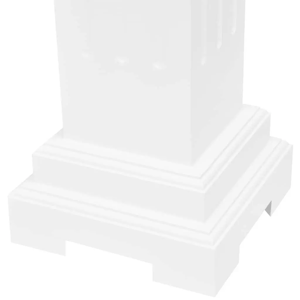 Square Pillar Plant Stand MDF White Display Pedestal for Indoor Outdoor