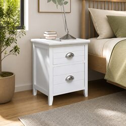 Versatile Set of 2 White Nightstands for Your Bedroom