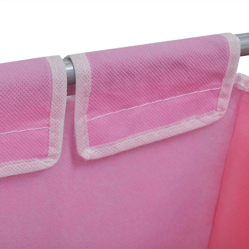 3-Section Laundry Sorter Hamper Iron Frame Multicolour Fabric Compartment