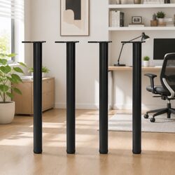 Table Legs Height Adjustable 710mm Set of 4 Replacement Furniture Support Black