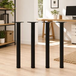Table Legs Adjustable Set 4 pcs Black 710 mm Replacement Furniture Support