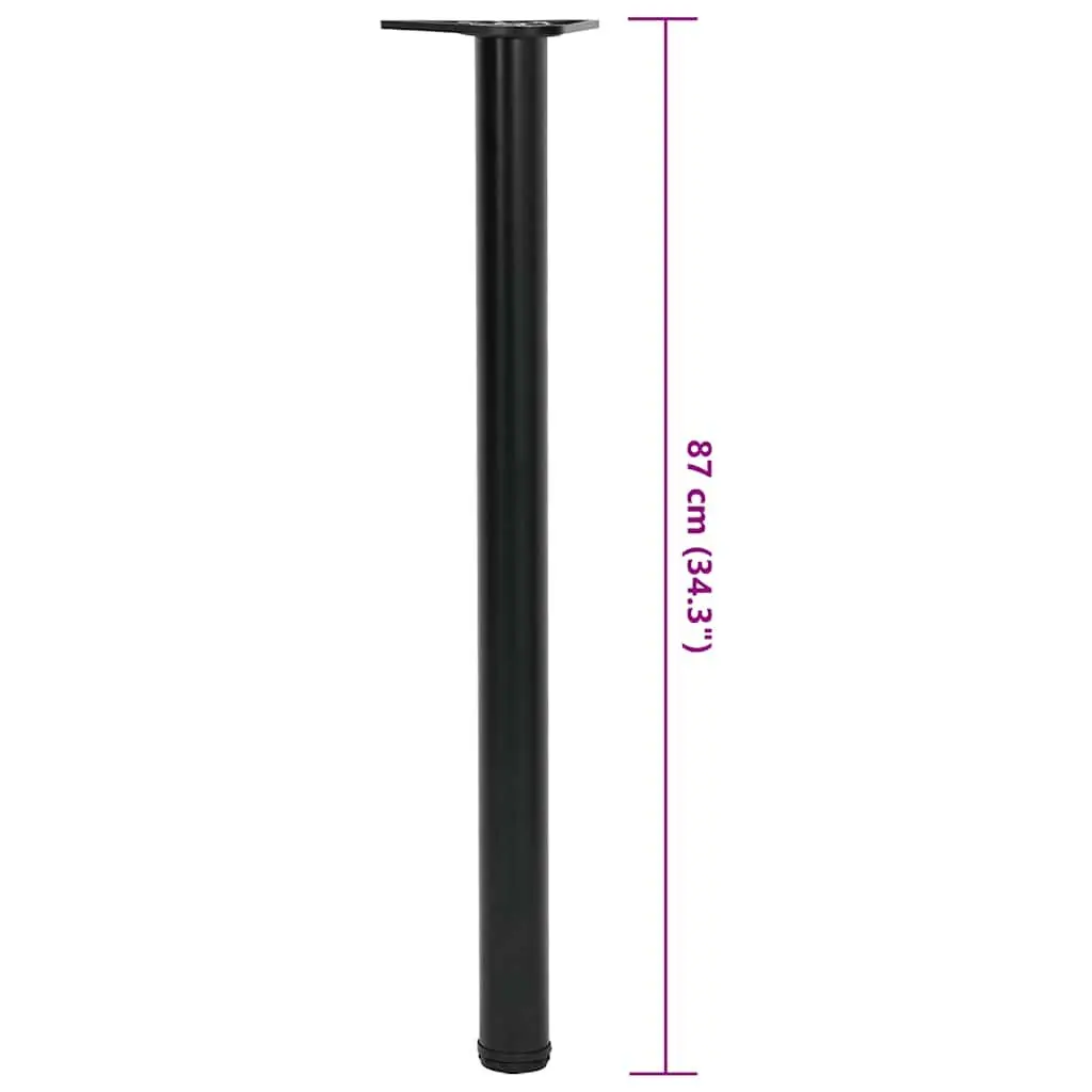 Replacement Table Legs Adjustable 870mm Black Set of 4 Furniture Support