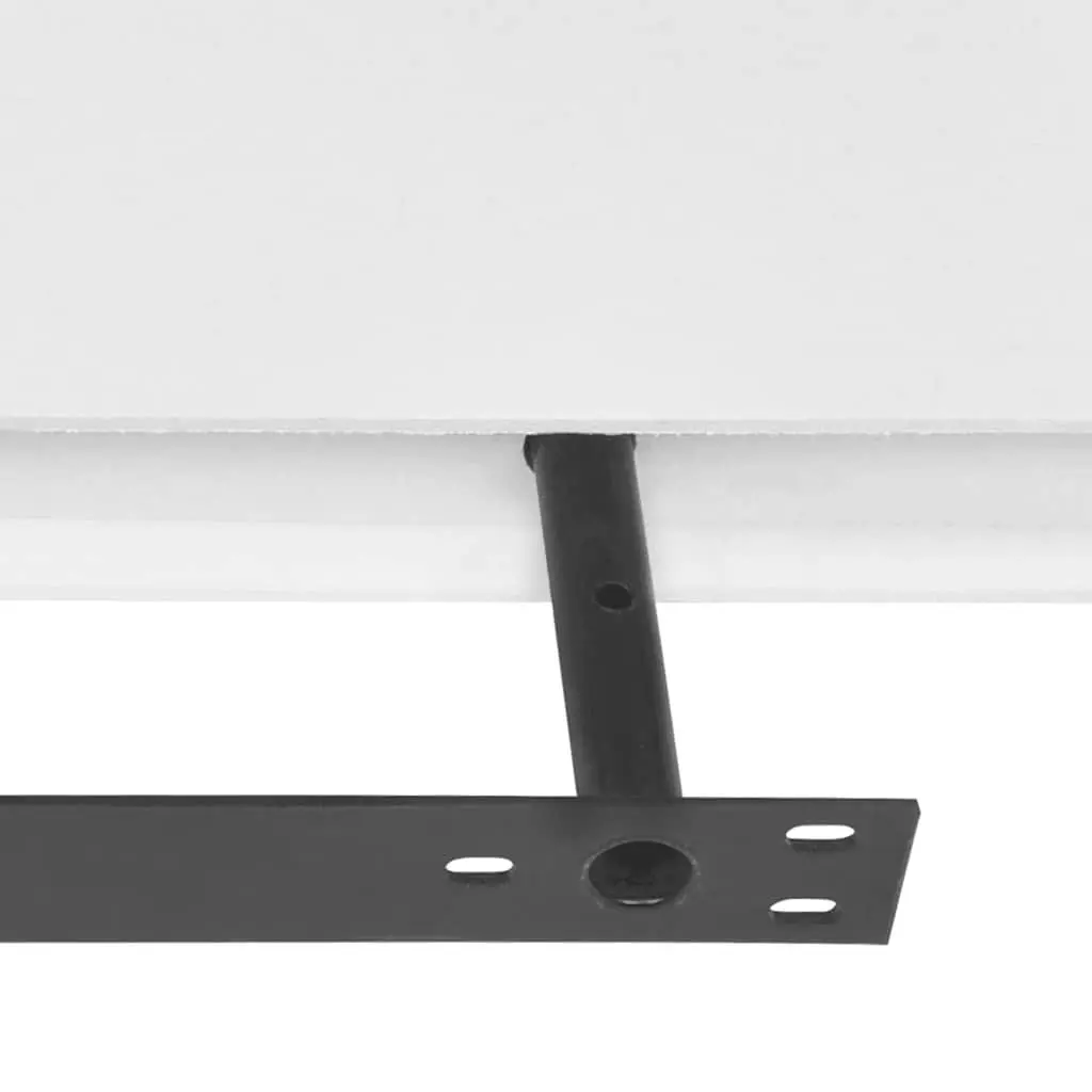 Floating Wall Display Shelves MDF White Set of 2