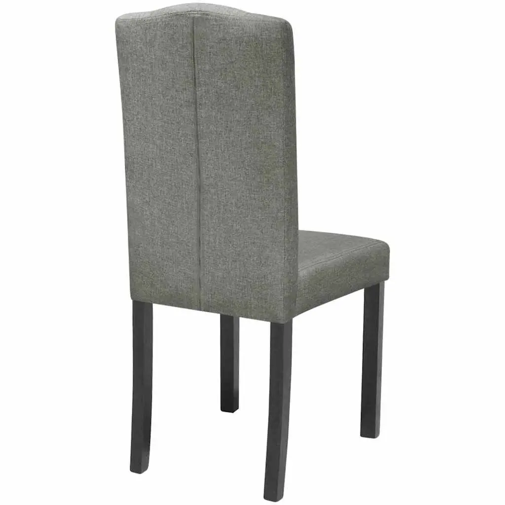 Set of 4 Dining Chairs in Grey Fabric