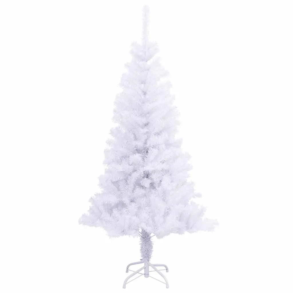 Artificial Christmas Tree Dense White 150cm PVC with 380 Branch Tips for Indoor and Outdoor Use