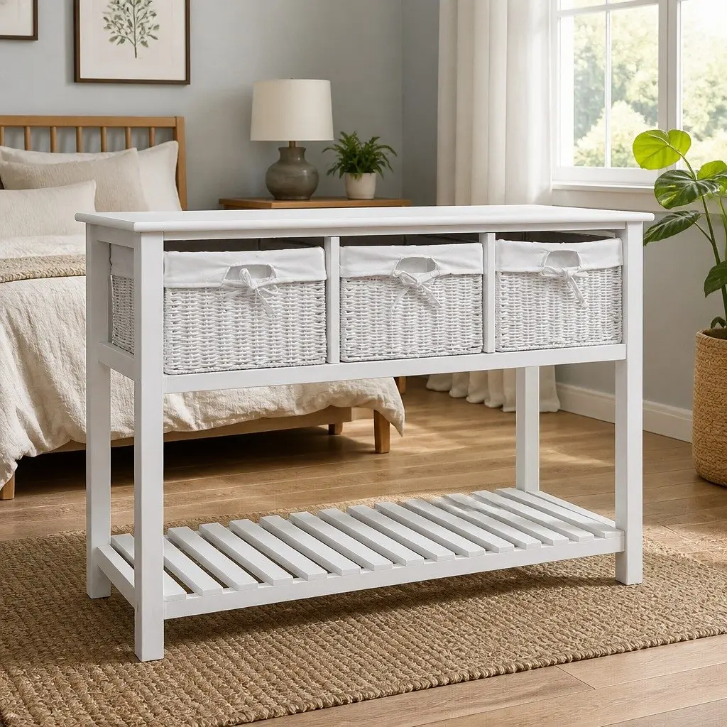 White Sideboard for Home Organization