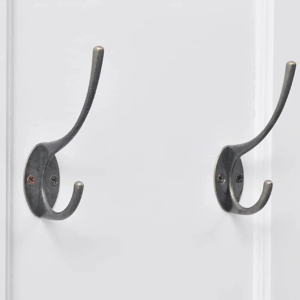 Coat Racks Baroque Style White Steel 2 Pieces