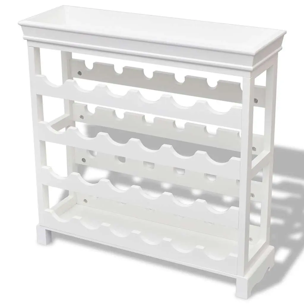 Wine Cabinet Storage Rack White 24 Bottle Holder Display Organiser Furniture