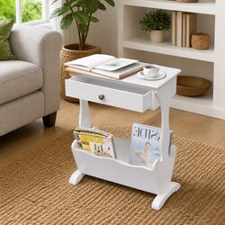 Practical White Magazine Rack for Every Room