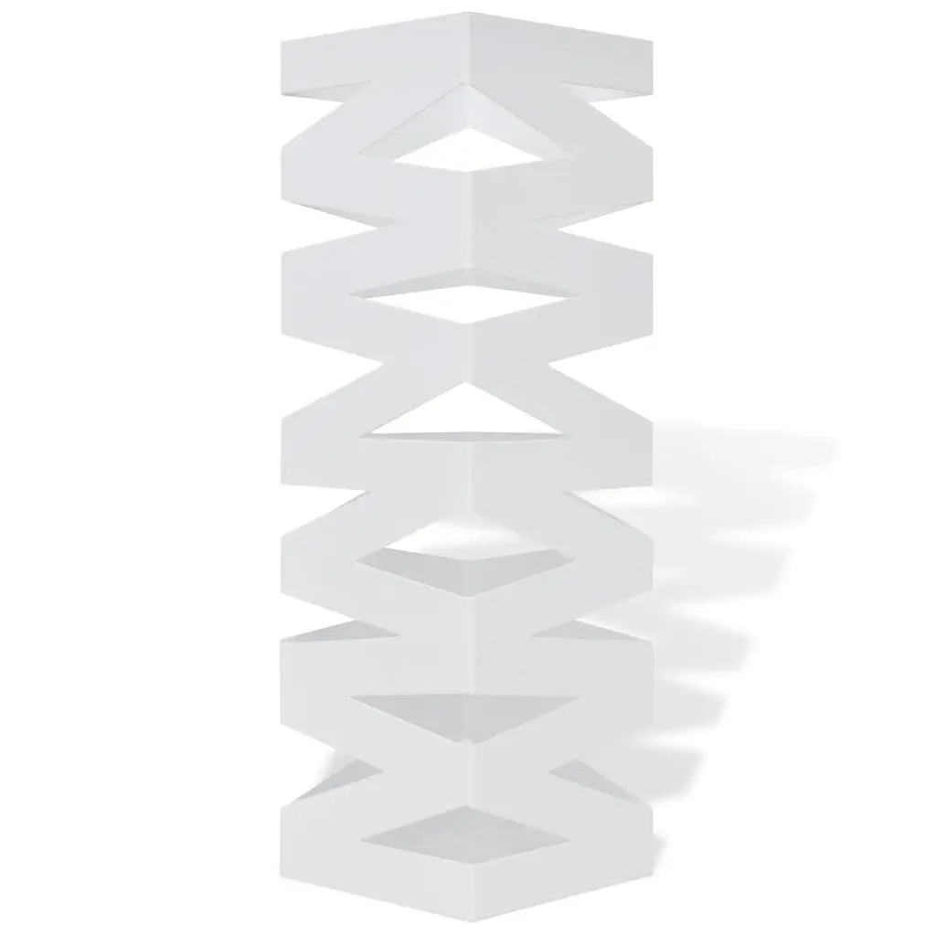 Umbrella Stand Storage Holder Walking Stick Trekking Poles White Steel 48.5cm