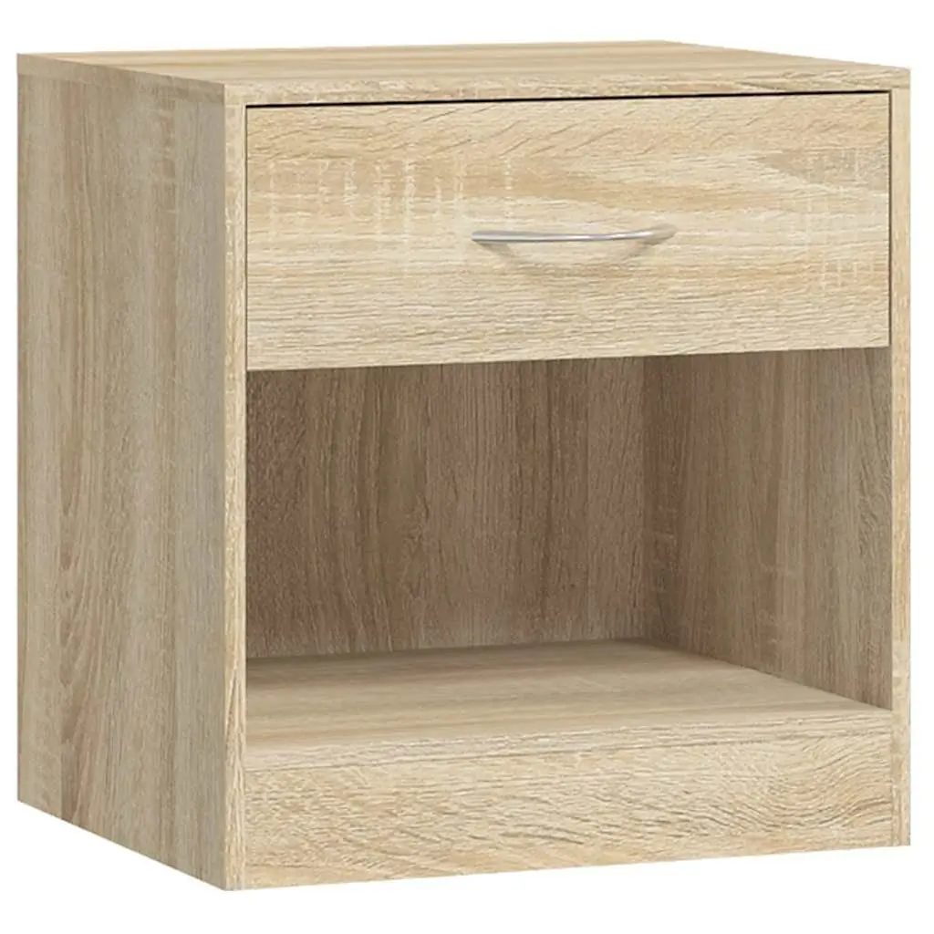 Bedside Table 2 pc Set Nightstand with Drawer Storage Cabinet Bedroom Furniture
