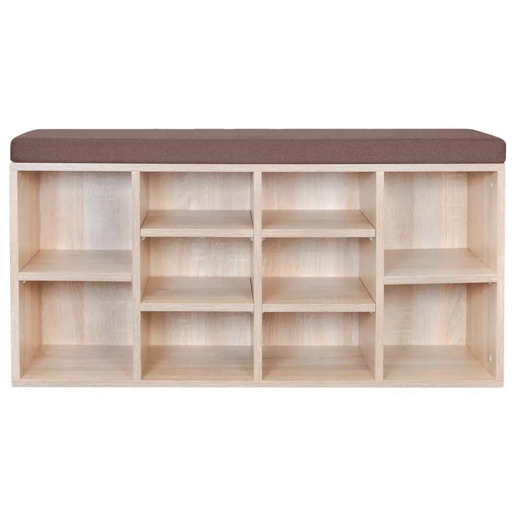 Shoe Storage Bench with 10 Compartments for Home