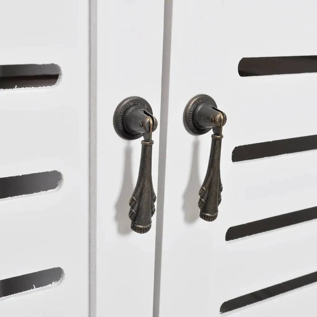 White Storage Cabinet for Bathroom Use