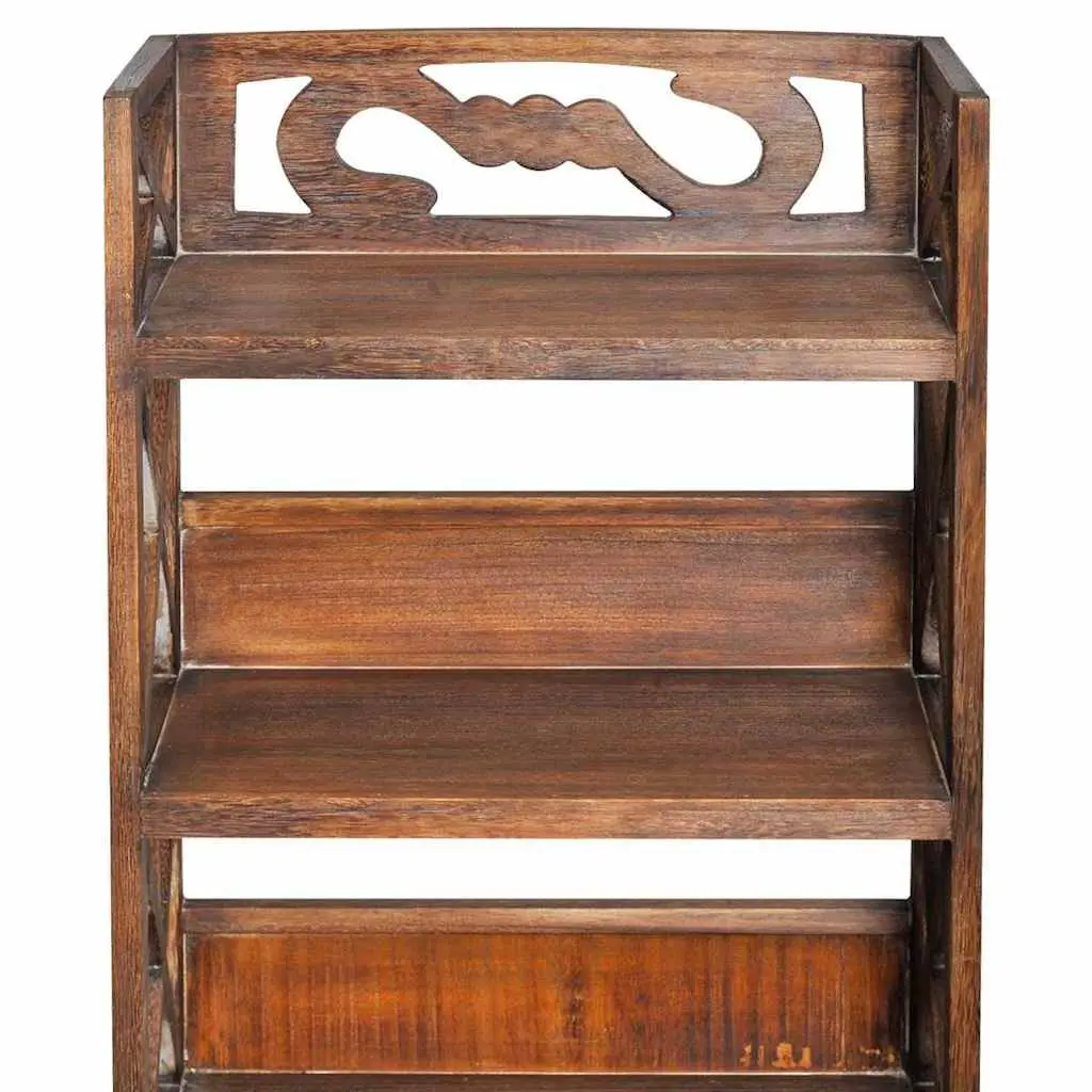 Bathroom Cabinet Wooden Floor Standing Brown 46x24x117.5cm