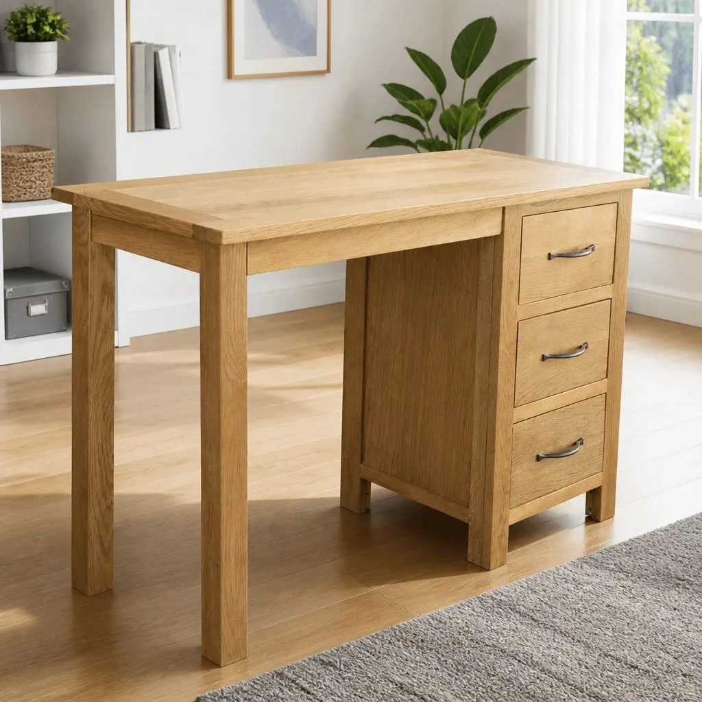 Solid Oak Wood Desk for Home Use