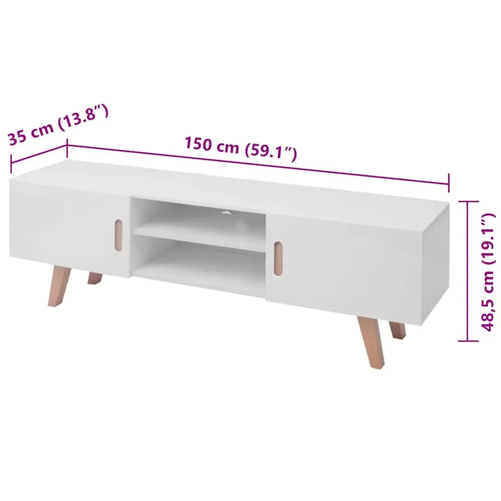 High Gloss White TV Stand for Home Use (75)