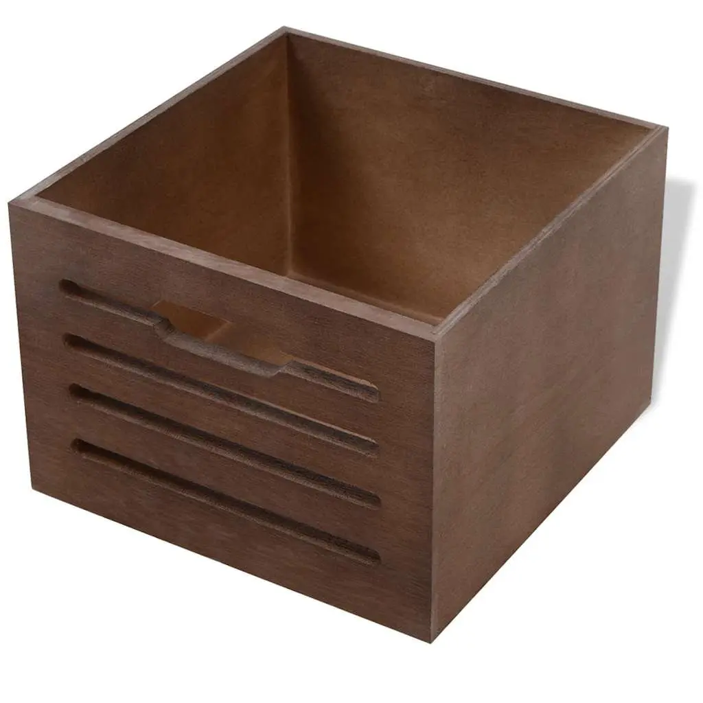 Wooden Nightstand Cabinets Pair Rustic Style 2 Drawer Storage Unit Multicolour
