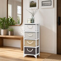 Organized Living with a 4-Drawer Wooden Cabinet