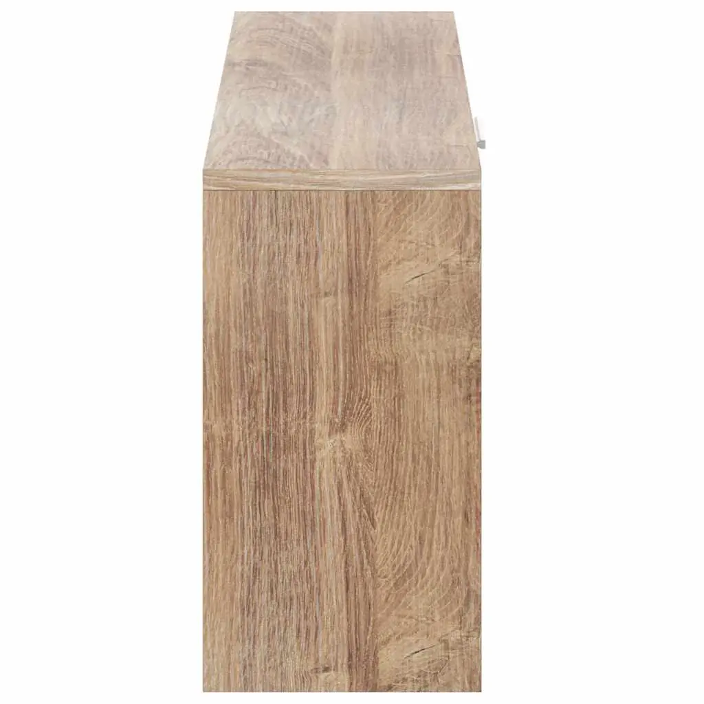 Shoe Storage Bench Oak Wood Brown Entryway Seating Cabinet