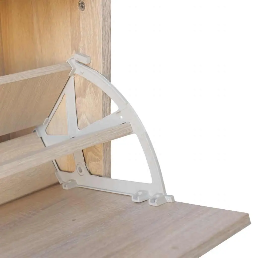 Shoe Storage Bench Oak Wood Brown Entryway Seating Cabinet