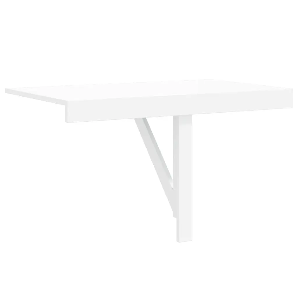 Folding Wall Table White 100x60 cm Space-Saving Mounted Desk Compact