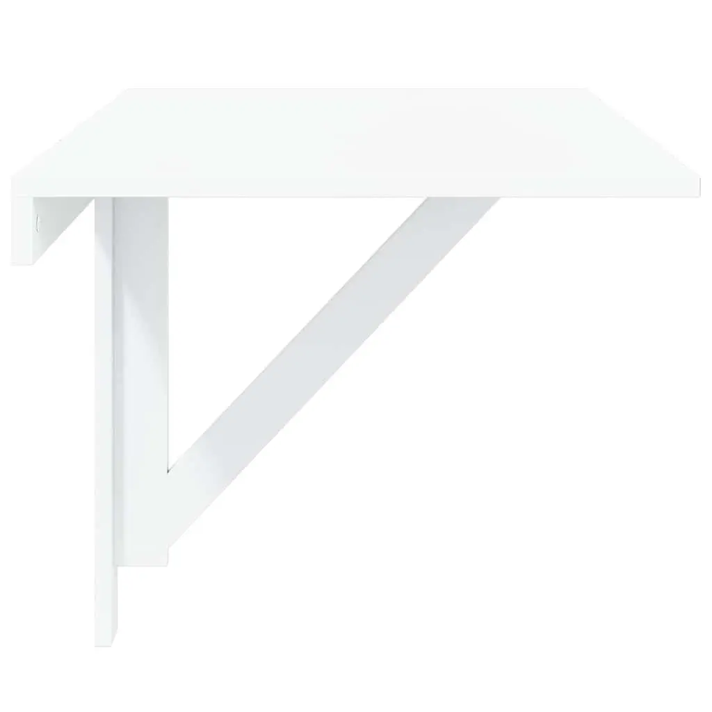Folding Wall Table White 100x60 cm Space-Saving Mounted Desk Compact