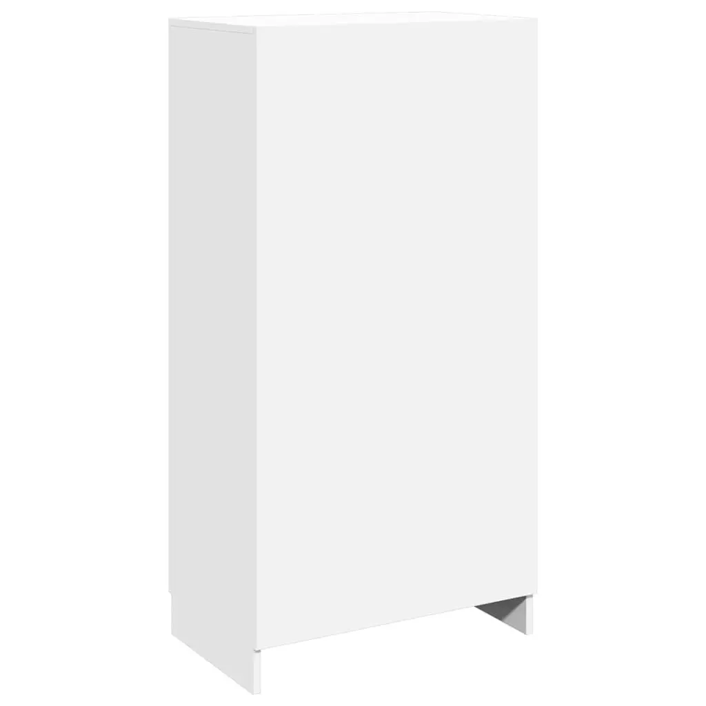 Shoe Cabinet 7 Shelves White Storage Organiser 2 Doors Entryway Hall Closet