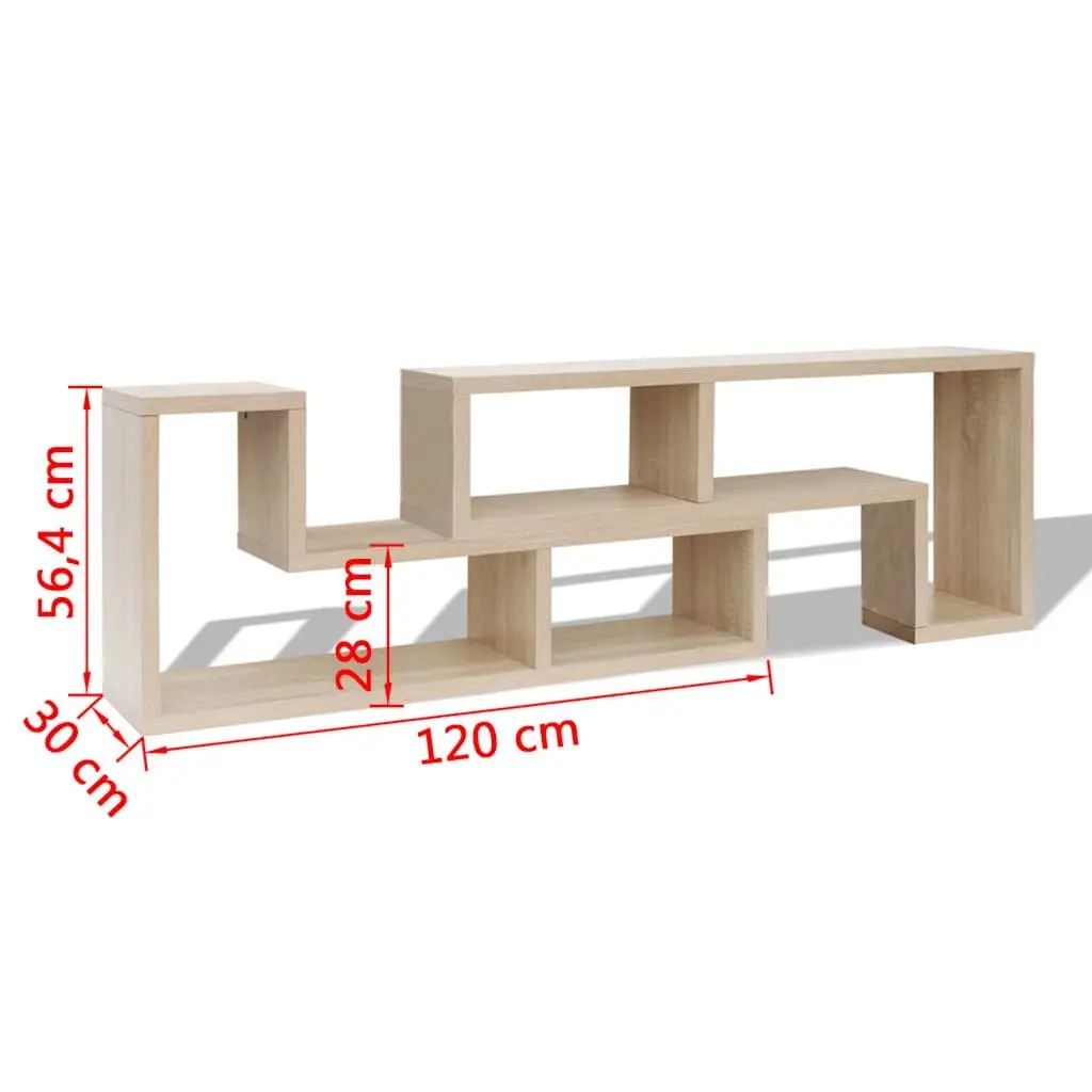 TV Cabinet L-Shaped Brown Storage Unit