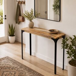 Functional Wooden Console Table 120x35x76cm for Home Use