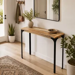 Functional Wooden Console Table 120x35x76cm for Home Use
