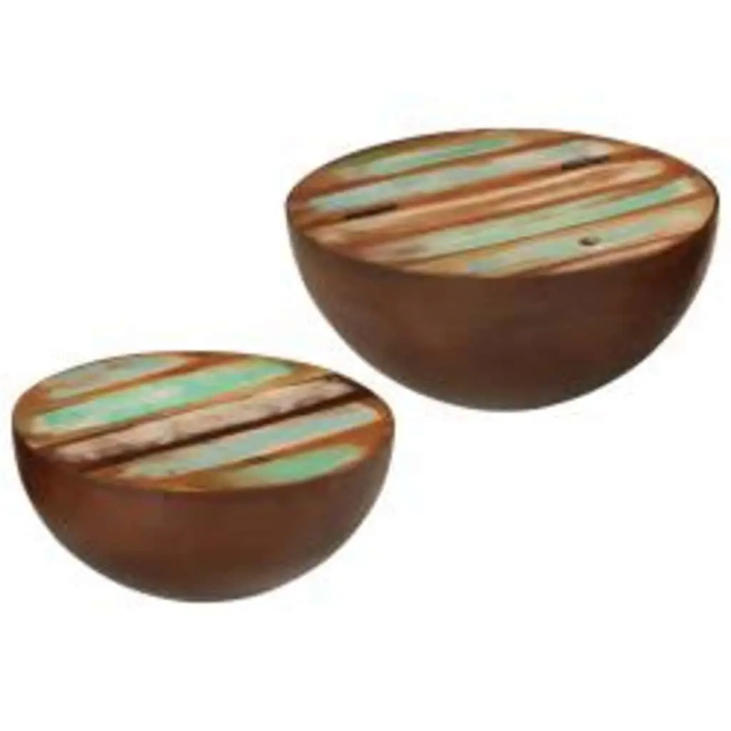 Two Piece Bowl Shaped Coffee Table Set