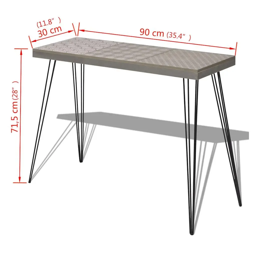 Console Table End Side Accent Display Hallway Furniture Stylish Grey Design