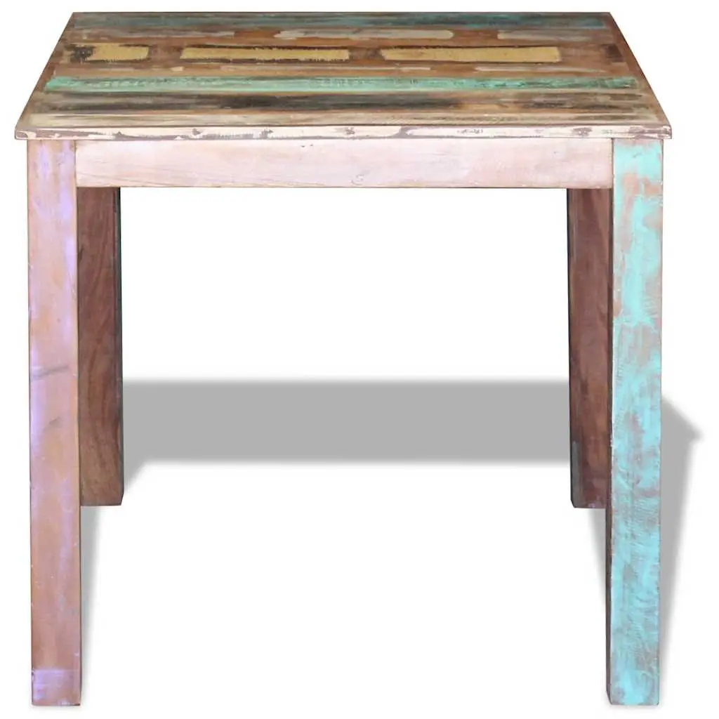 Dining Table Compact Reclaimed Wood Solid Antique Style Kitchen Room Furniture