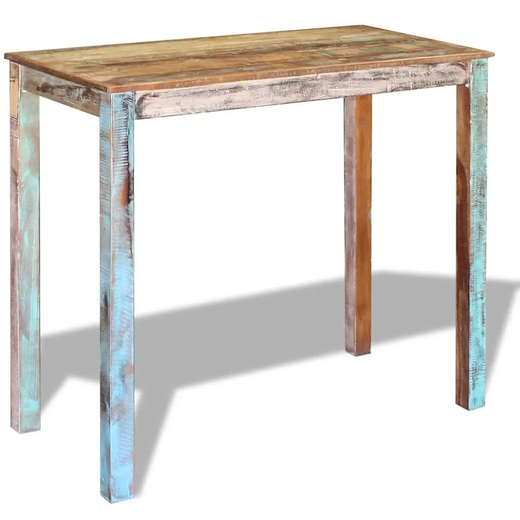 Bar Table Solid Reclaimed Wood 115 x 60 x 107 cm Multicolour Antique Style