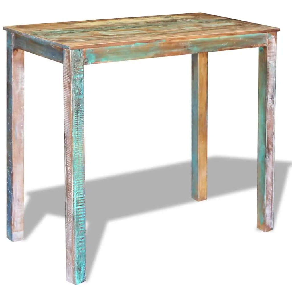 Bar Table Solid Reclaimed Wood 115 x 60 x 107 cm Multicolour Antique Style