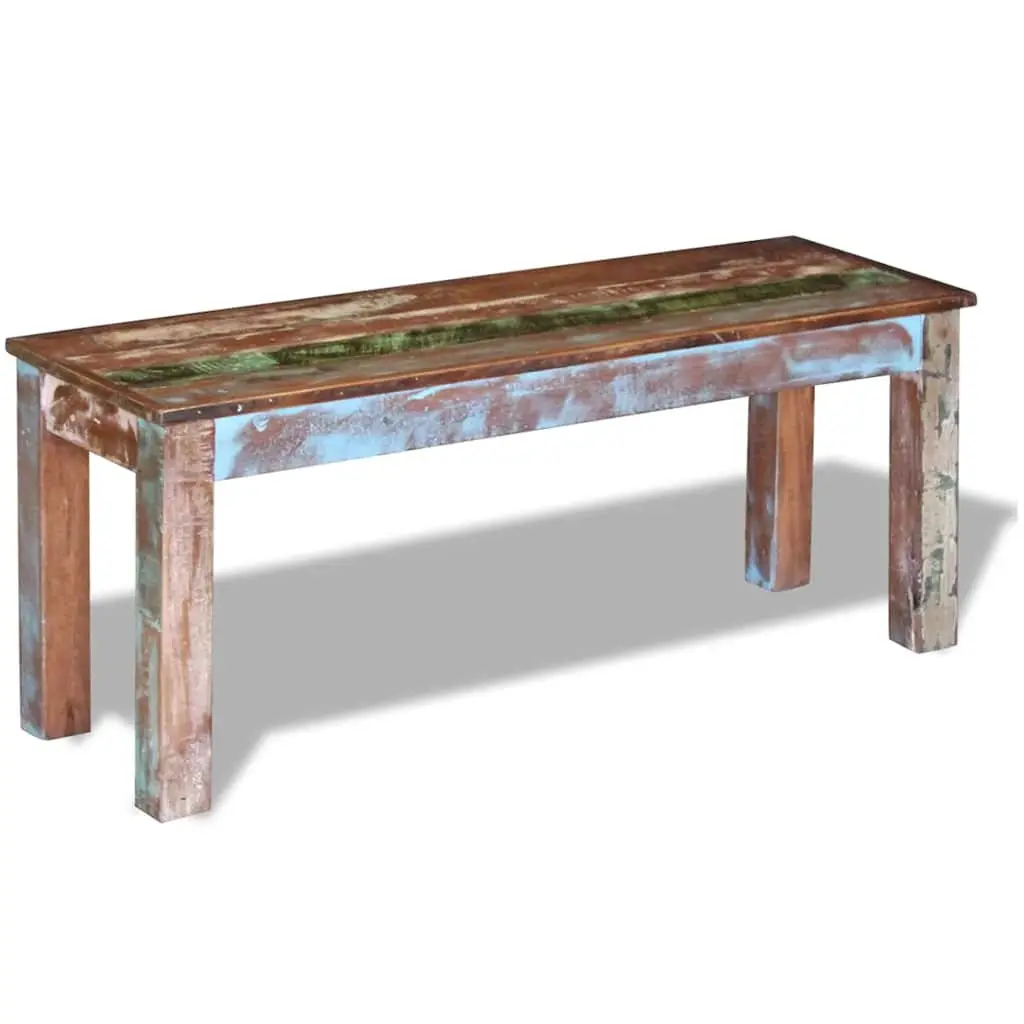 Solid Reclaimed Wood Bench Storage Entryway Vintage Antique Style Handmade