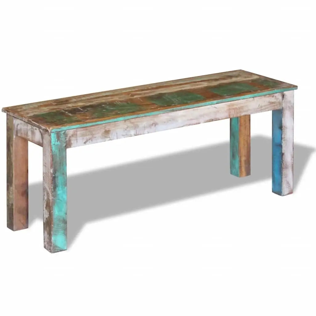 Solid Reclaimed Wood Bench Storage Entryway Vintage Antique Style Handmade