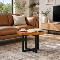 Functional Round Coffee Table for Home Decor