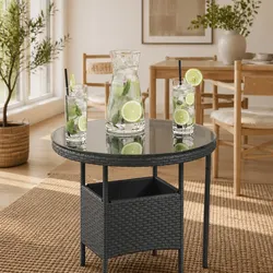 Versatile Round Tempered Glass Table Top, 400mm