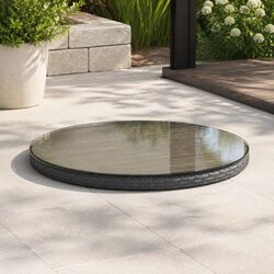 Versatile Round Tempered Glass Table Top, 400mm