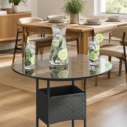 Practical Round Tempered Glass Table Top for Home Use