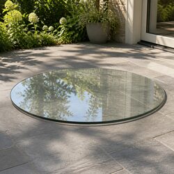 Versatile 600mm Round Tempered Glass Table Top for All Tables