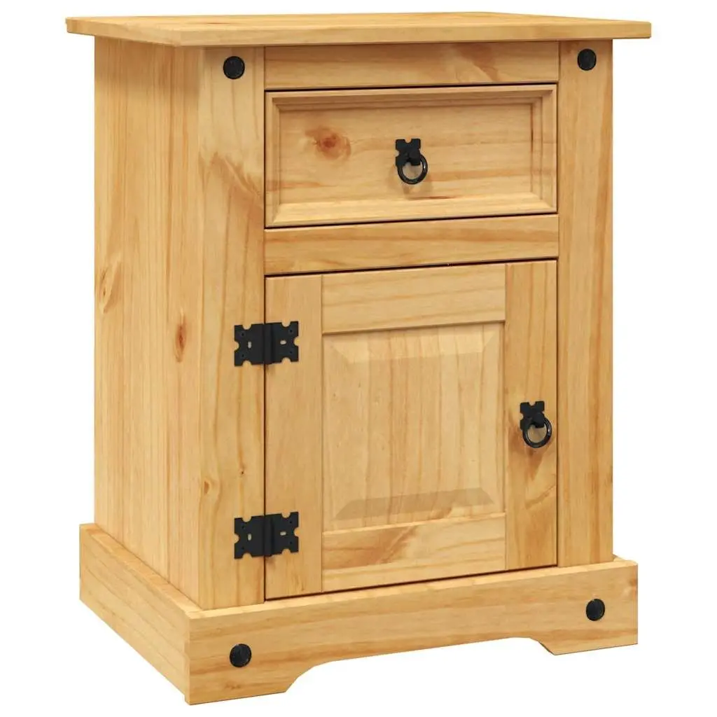 Bedside Cabinet Pinewood Brown Mexican Corona Style Nightstand