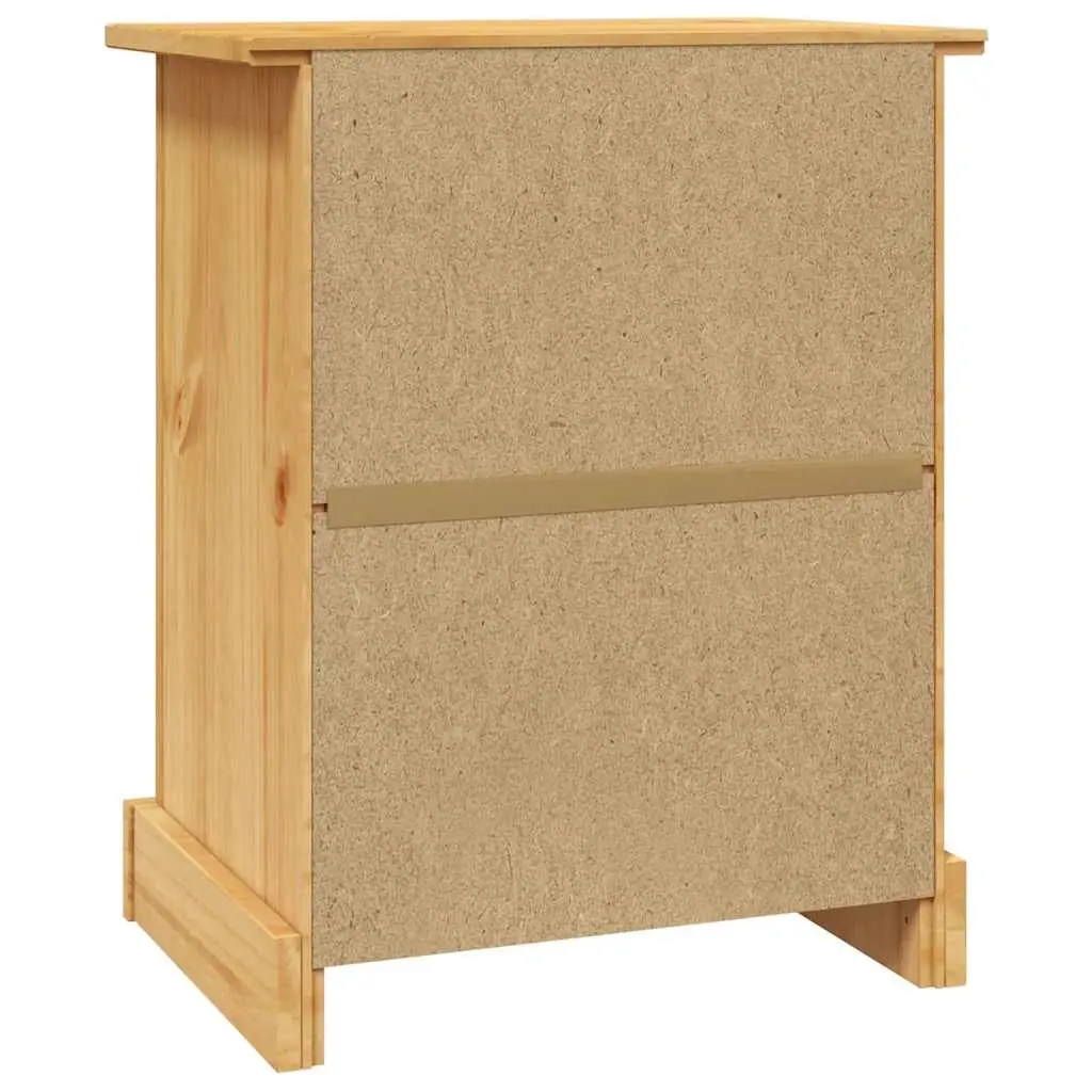 Bedside Cabinet Pinewood Brown Mexican Corona Style Nightstand