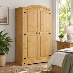 Practical 2-Door Wardrobe for Bedrooms and Cloakrooms