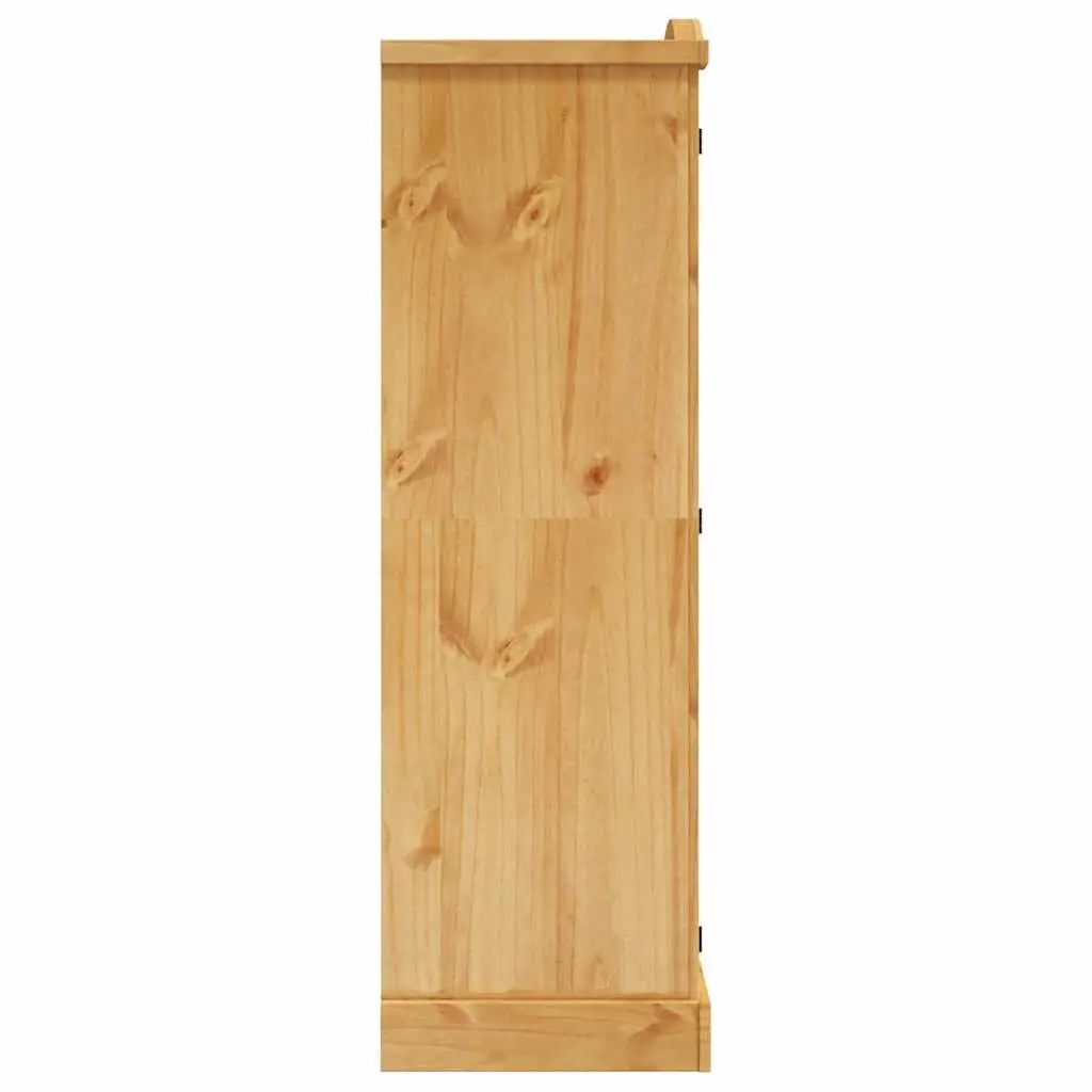 Woodenwardrobe2doorsbrownpinewithdomedtopmexicancoronalifestylestoragecabinet