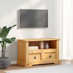 TV Cabinet Ideal for Living Rooms with Drawers and Open Shelf Storage