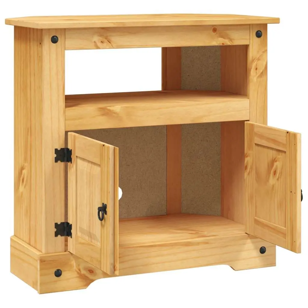 Console Table Solid Pinewood 80cm Brown Mexican Corona Style